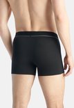 Achterkant van zwarte Adidas boxershorts met grijze tailleband.