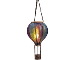 Anna's Collection Solar luchtballon lantaarn - blauw - ha...