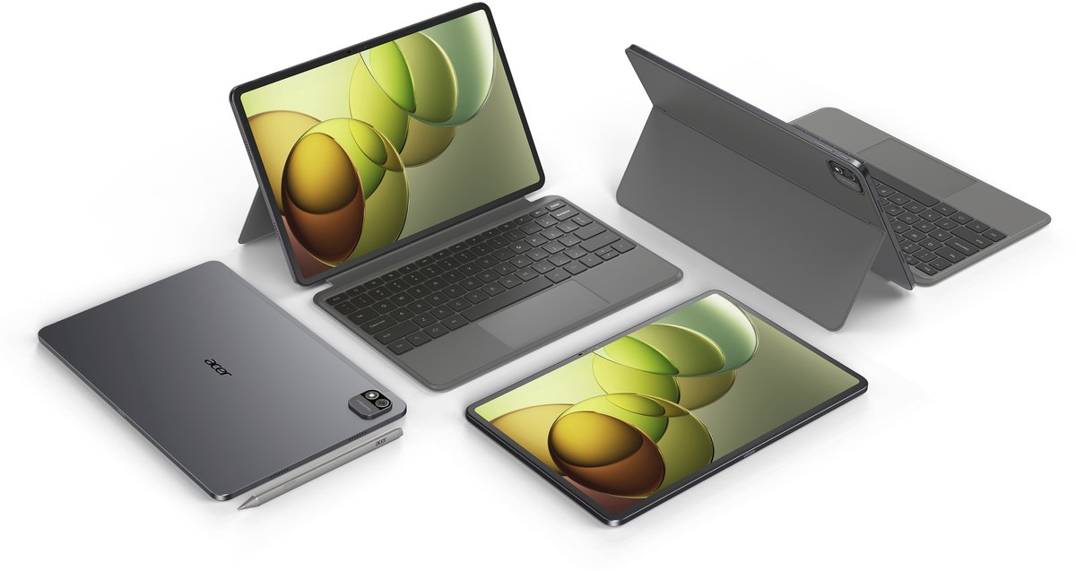 Acer Iconia X12 – 12.6 inch AMOLED - 8GB - 256GB - Zwart - inclusief Portfolio Keyboard US Int. + Active Stylus Pen