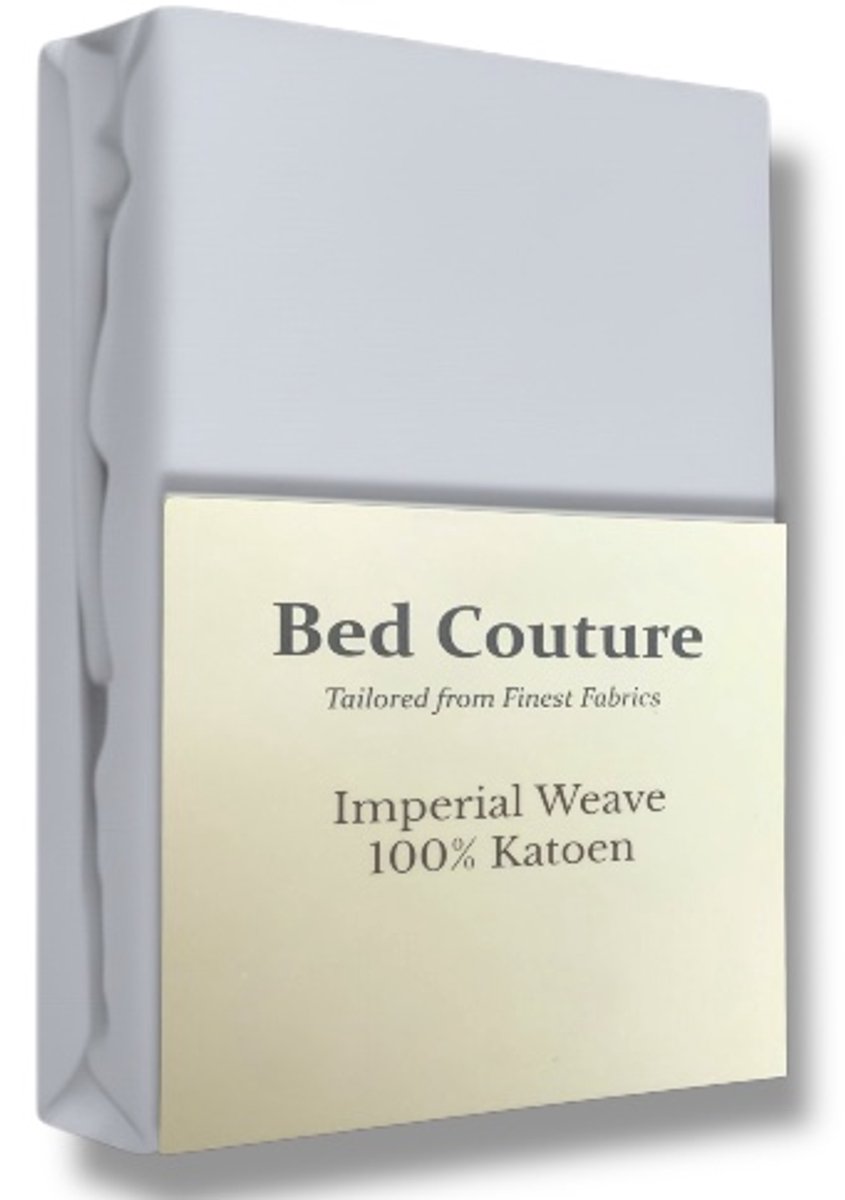 Bed Couture - Hoeslaken van 100% Katoen - Tweepersoons 140x200cm - Hoekhoogte 30cm - Ultra Zacht en Duurzaam - Lichtgrijs