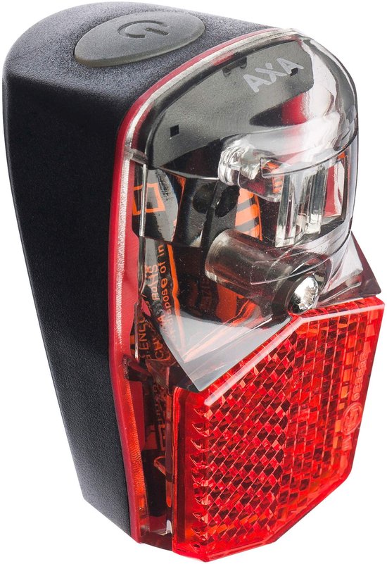 AXA Run Compact Achterlicht – LED Fietsverlichting – Batterij – Spatbordmontage – 500 m Zichtbaarheid – Geïntegreerde Reflector – Rood