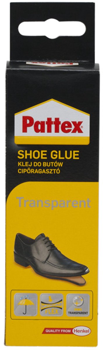 Pattex Schoenlijm – 50 ml – Transparante & Flexibele Lijm – Water- & Verouderingsbestendig – Voor Schoenreparaties 1 Stuks [H1436032]