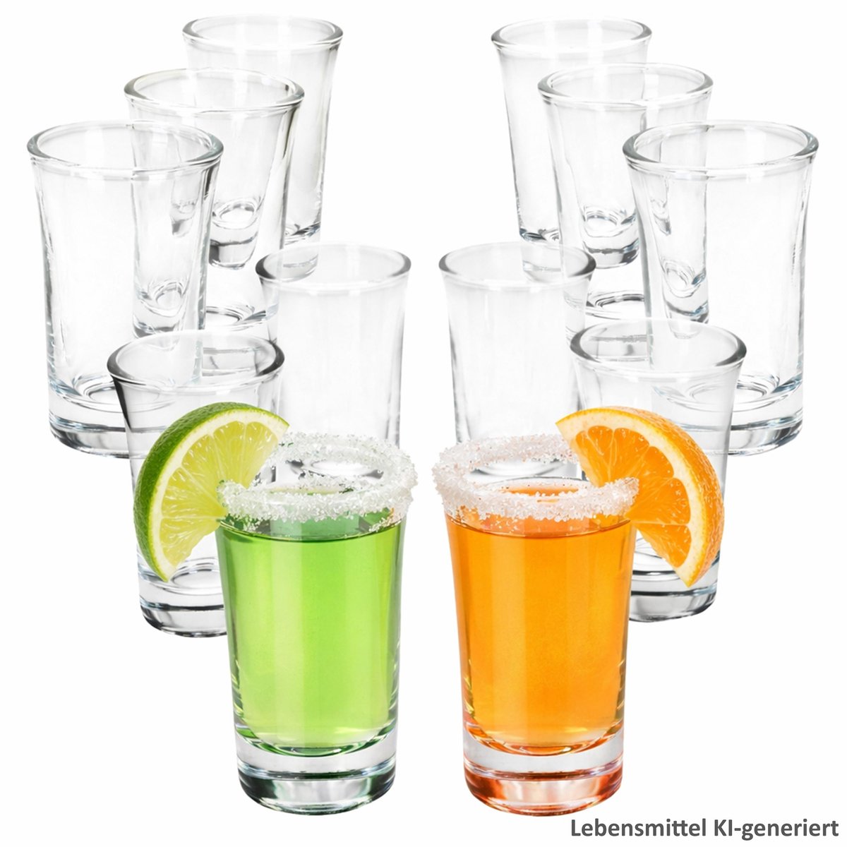 12-delige set LINO conische glazen shotglaasjes - 27022095