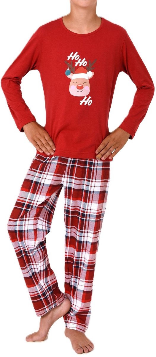 Kinderkerstpyjama met lange mouwen UNISEX pyjama met grappig rendiermotief