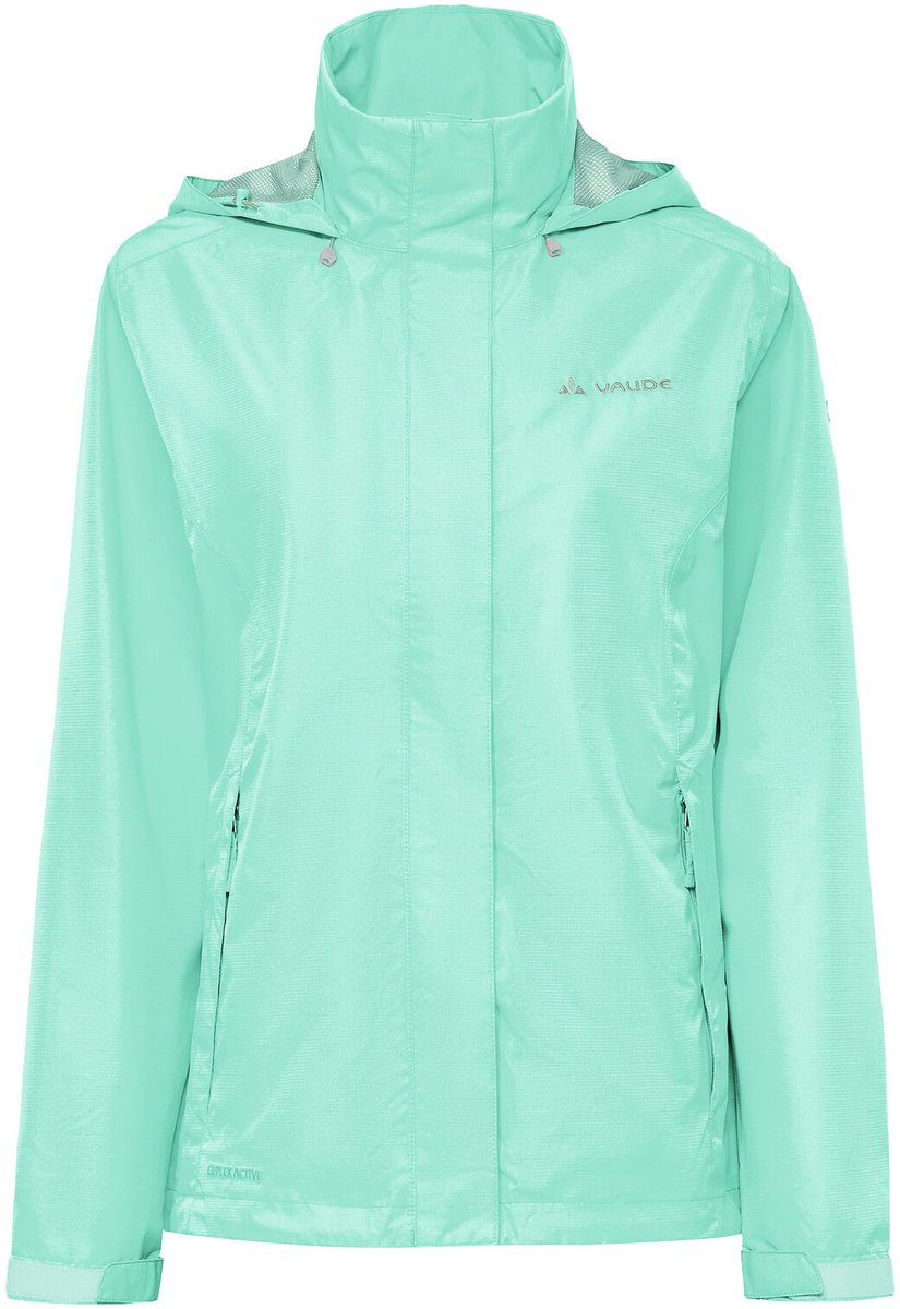 VAUDE Escape Light Jas Hardshell Jas Dames Outdoor Sportjassen Waterdicht Winddicht Hardshell Hooded Regular fit Sage