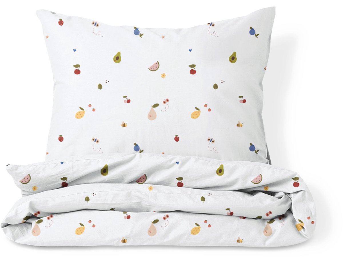 Petite Amélie Dekbedovertrekset – 120x150 cm – 100% Biologisch Katoen – Fruit
