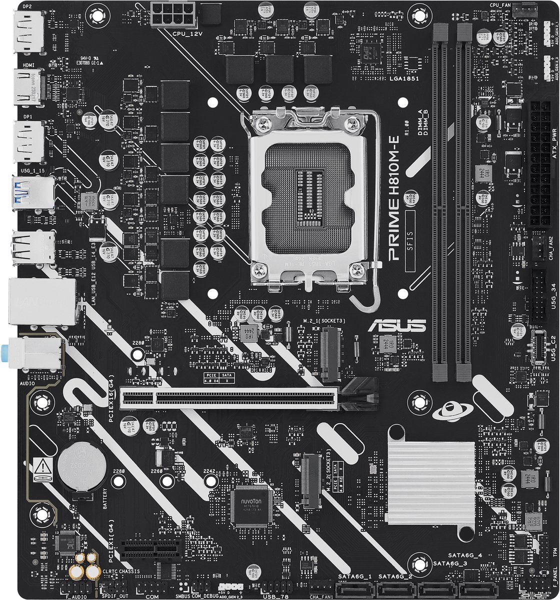 ASUS PRIME H810M-E-CSM Intel H810 LGA 1851 (Socket V1) micro ATX