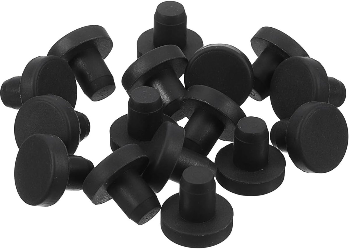 Glazen Tafel Bumpers - Zwarte Rubberen Meubel Buffers met Pin - Antislip en Schokabsorberend - Zachte Siliconen Beschermers - 32 stuks - van Imperatoris