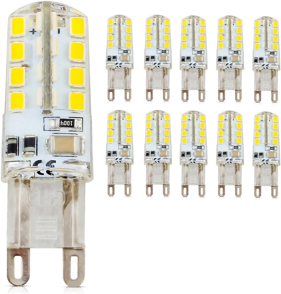 10x G9 LED Lampen 2.5W Warm Wit (200-220LM) - Energiezuinige Vervanging voor Halogeen