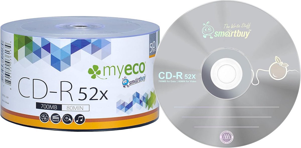 50 Stuks CD-R Opnamebare CD's 700MB 80 Minuten Hoge Kwaliteit
