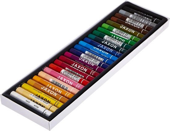 Oliepastelkrijt 24 Kleuren Set in Kartonnen Etui — afbeelding 2