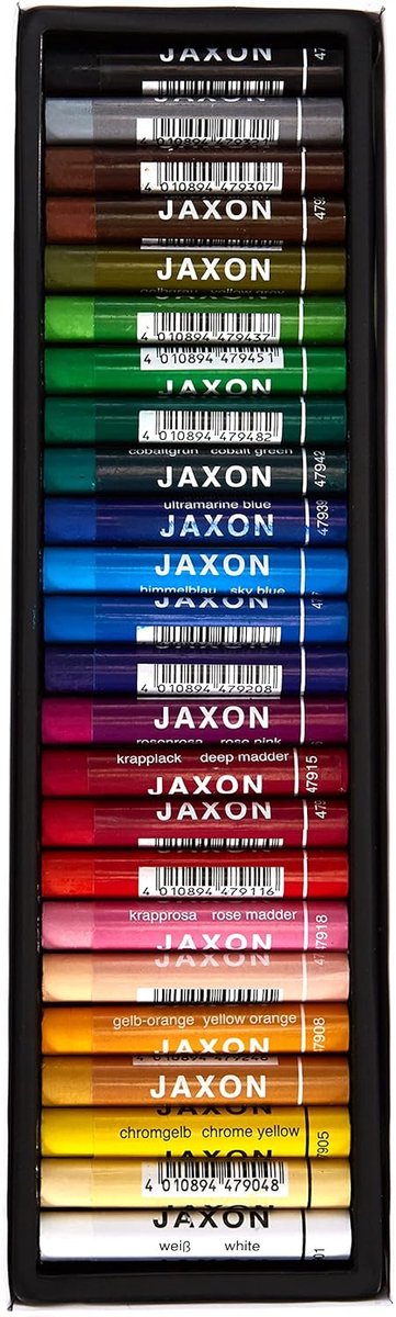 Oliepastelkrijt 24 Kleuren Set in Kartonnen Etui — afbeelding 3