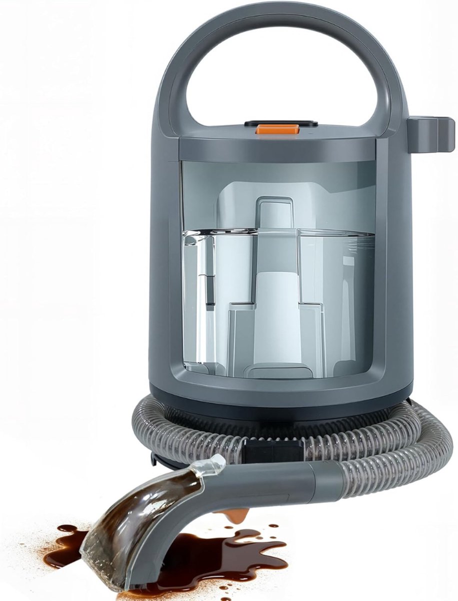 DYNA® Stoomreiniger Bank - Vlekkerreiniger - Tapijtreiniger - 400W - 1.6L Schone Tank -Grijs - 30cm x 30cm x 35cm