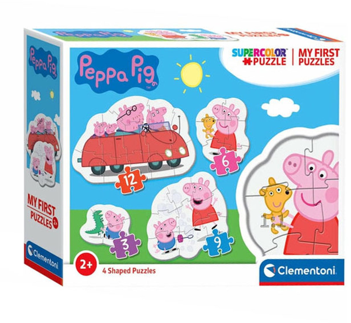 Clementoni - 4 puzzels in 1 - 3,6,9 en 12 stukjes - Peppa Pig - Puzzel Voor Kinderen - Vanaf 2 jaar — afbeelding 4