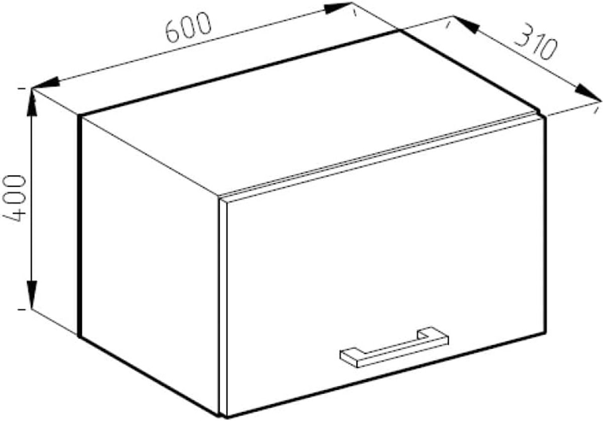 Moderne Keukenmodule - Wandkast, Onderkast, Afzuigkap Kast 60 cm - Antraciet