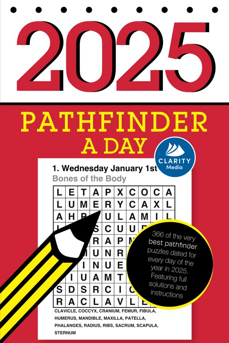 Themed Pathfinder Puzzles Book for 2025 - 366 Fun Challenges