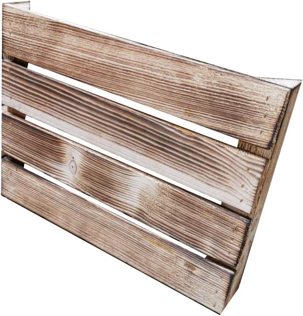 Gevlamde Houten Appelkisten Set 50x40x30 cm - Perfect voor Wijn en Fruit