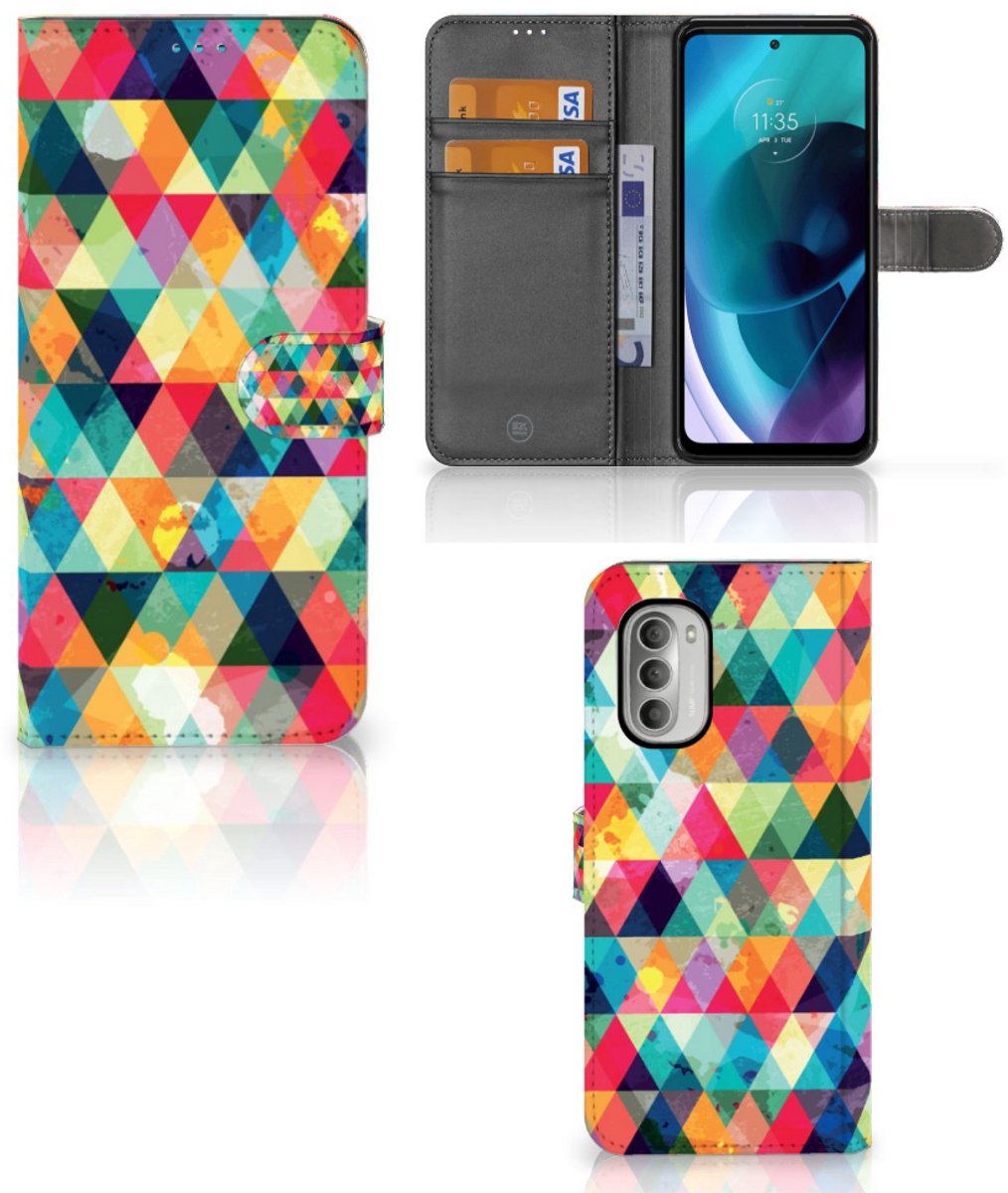 Motorola Moto G51 5G Telefoon Hoesje Geruit