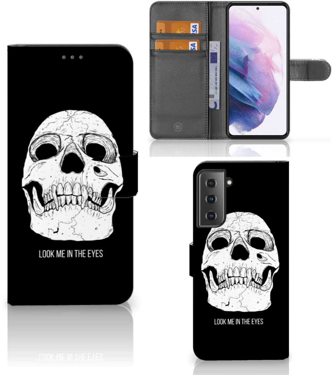 Telefoonhoesje met Naam Samsung Galaxy S21 Plus Skull Eyes