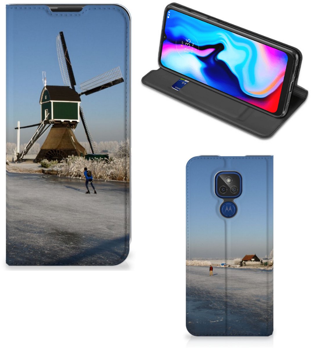 Motorola Moto G9 Play Book Cover Schaatsers