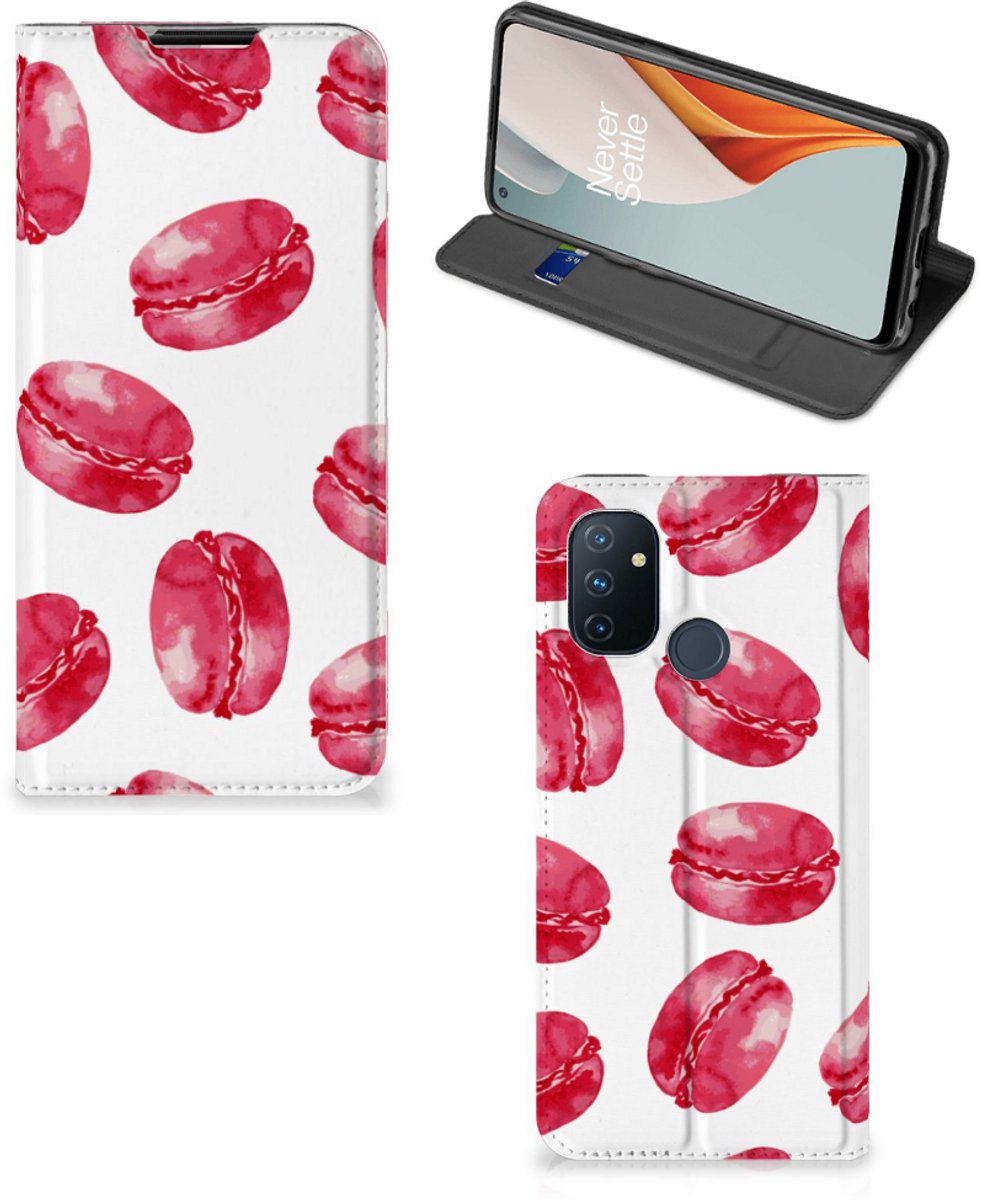 OnePlus Nord N100 Flip Style Cover Pink Macarons