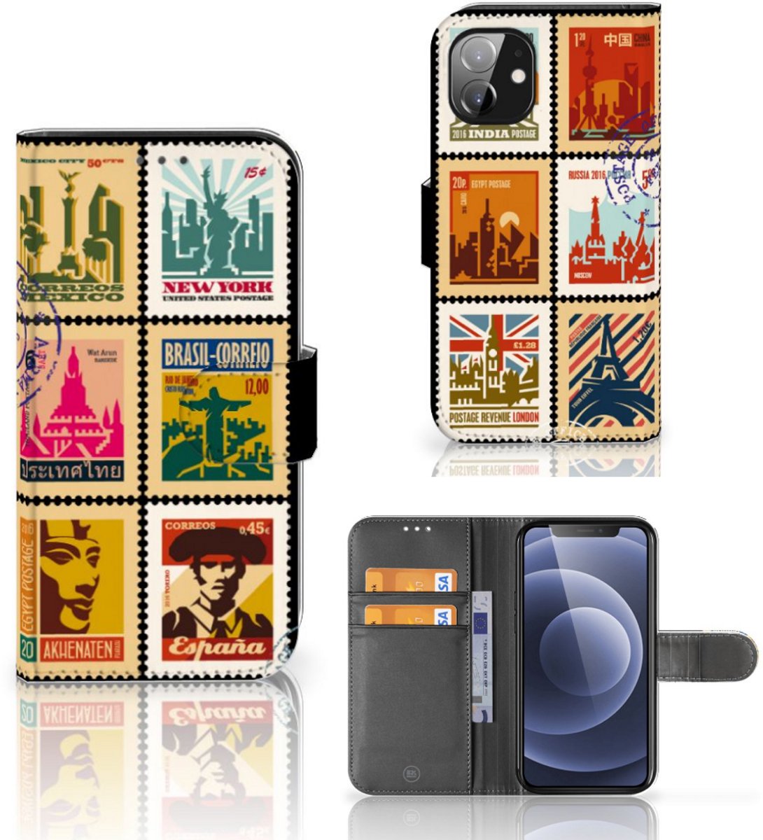 Apple iPhone 12 Mini Flip Cover Postzegels