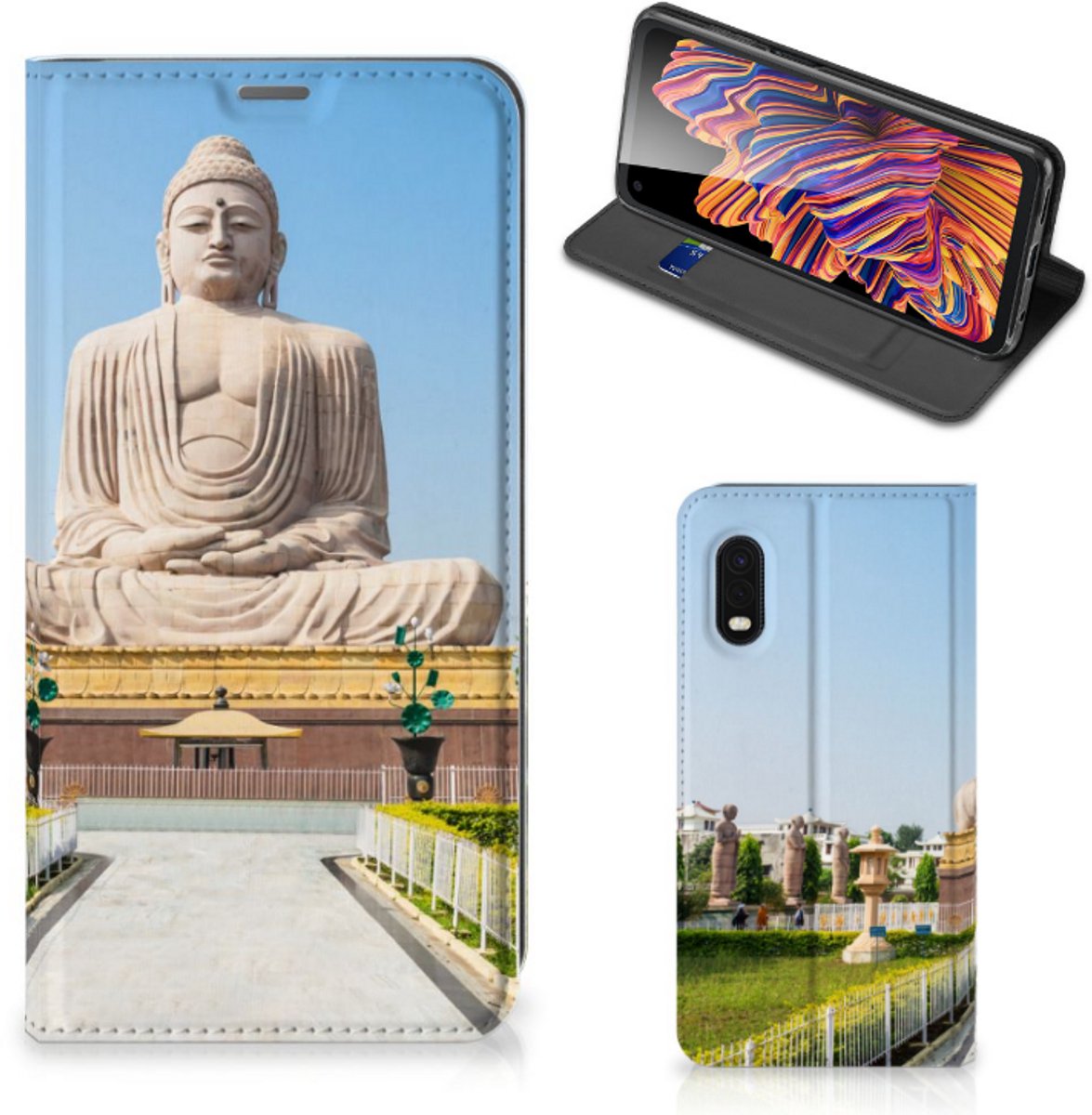 Samsung Xcover Pro Book Cover Boeddha