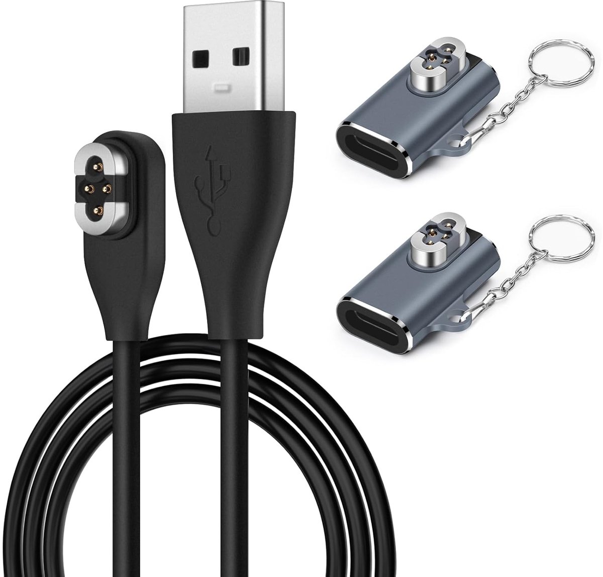 Oplaadadapter en kabel voor Bone Conduction hoofdtelefoons - Magnetische oplaadkabel (1 m)