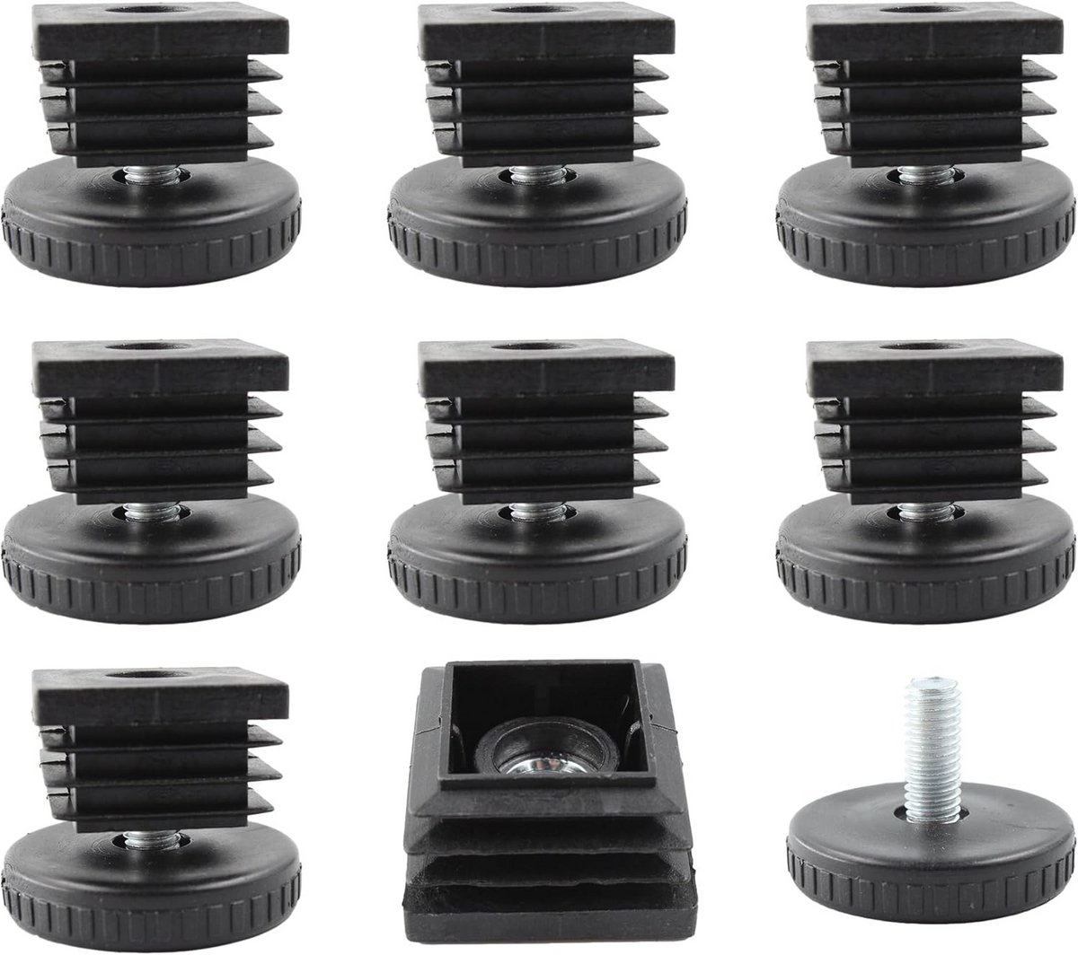 Verstelbare Stelpoten voor Meubels - 8 Stuks 30x30 mm
