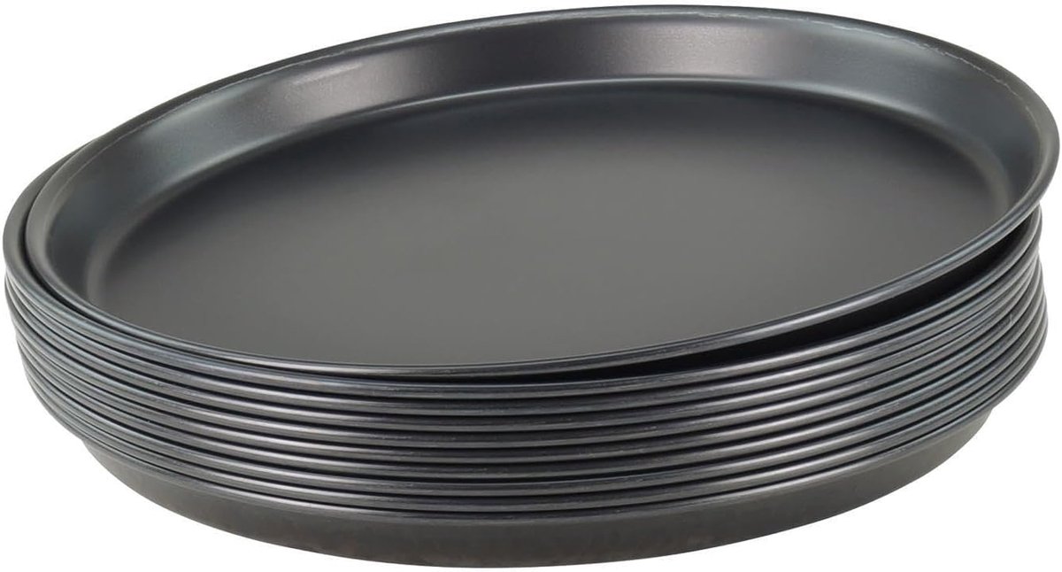 Set van 10 ronde pizzaplaten Ø28 cm - Professionele kwaliteit