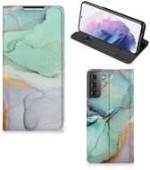 Bookcase pour Samsung Galaxy S21 Plus Aquarelle Mix