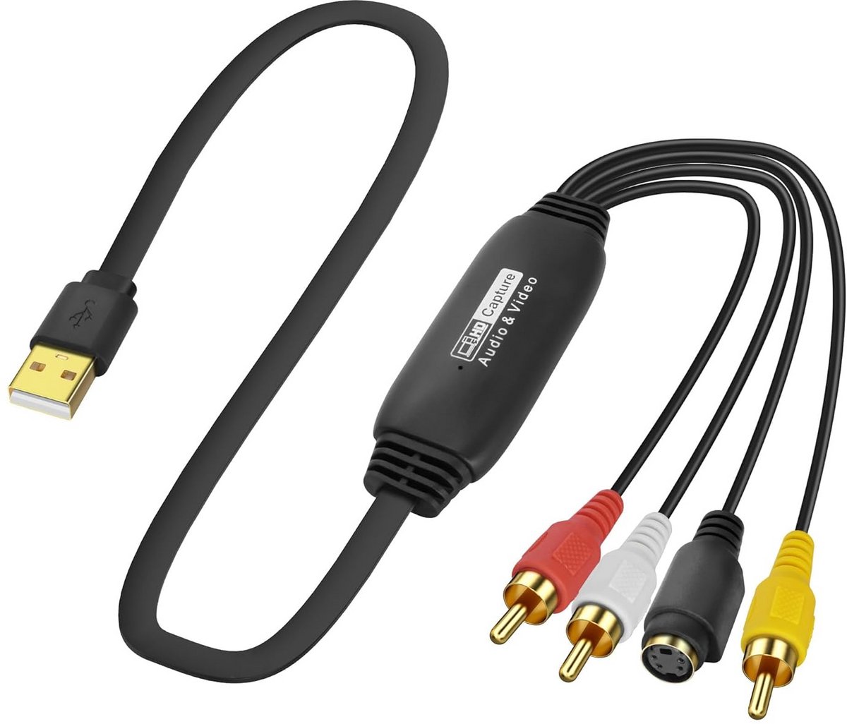 USB 2.0 Audio Video Capture Card - Digitale Recorder voor S-Video en RCA naar USB
