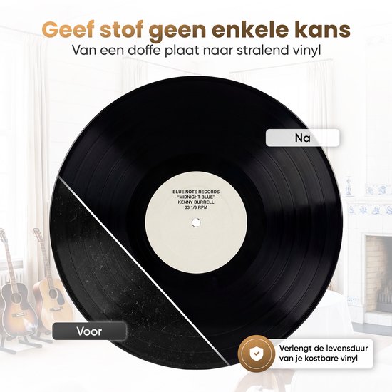 BLU LP Schoonmaakset - Incl Extra Vloeistof & reinigingsdoek - Vinyl Cleaning Kit - Platenborstel - Platenreiniger - Antistatisch - LP Borstel - Platen Schoonmaakset - Vinyl Borstel - Vinyl Reiniger - LP Reiniger — afbeelding 4