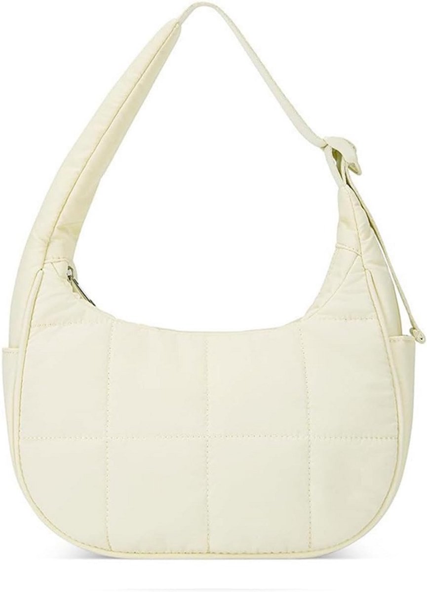 Gewatteerde Puffer Schoudertas Dames - Handige Tote Bag voor Universiteit