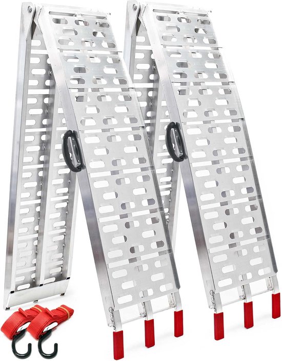Bol Ramp Aluminium Oprit Ramps - 226 cm - Vouwbare Motor Ramps tot 680 kg | bol
