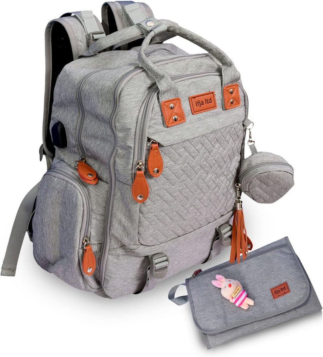 Multifunctionele Luiertas met Aankleedkussen en Fopspeenhouder - Uniseks Babytas voor Mama en Papa