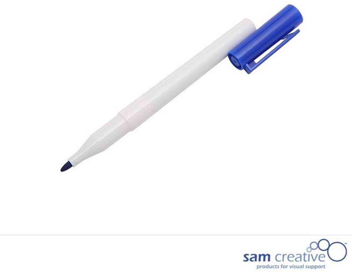 Sam Creative Whiteboardmarker - Klein - Blauw - Whiteboardstift - Whiteboard