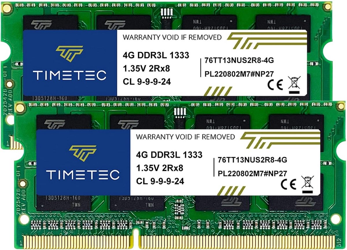 8GB DDR3 1333MHz SODIMM Geheugen Upgrade voor Laptops en Notebooks