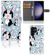 Tenphone Etui Coque pour Samsung Galaxy S23 Ultra Portefeuille Chiens