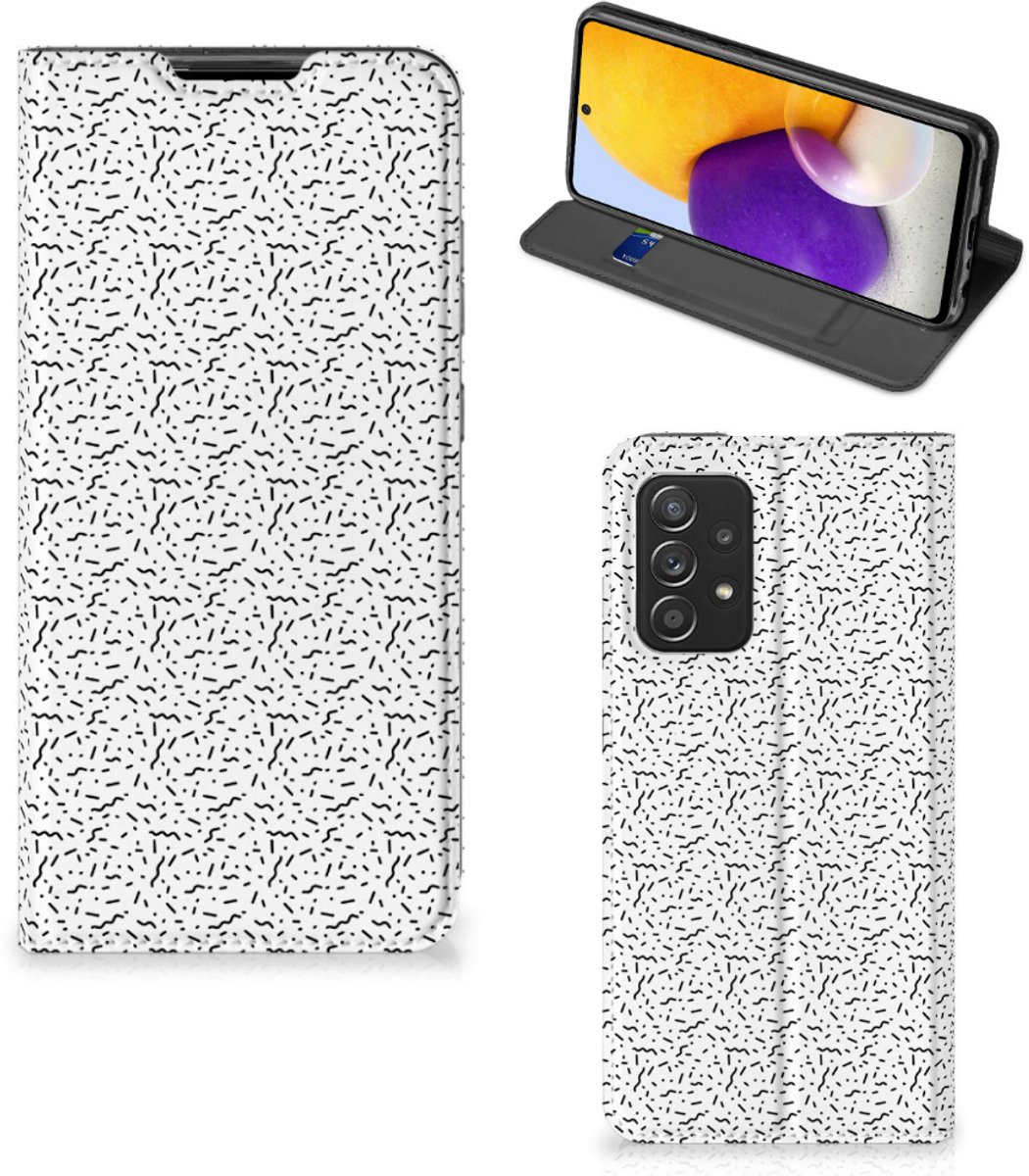 Samsung Galaxy A72 (5G/4G) Hoesje met Magneet Stripes Dots