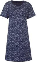 Temptation Dames Nachthemd - Katoen - Korte Mouwen - Blauw - Maat L