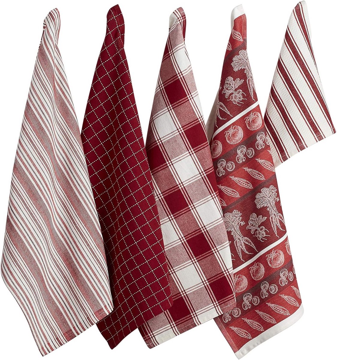 Essentiële Keuken Textiel Set - 5-delige Set met Keuken Doeken