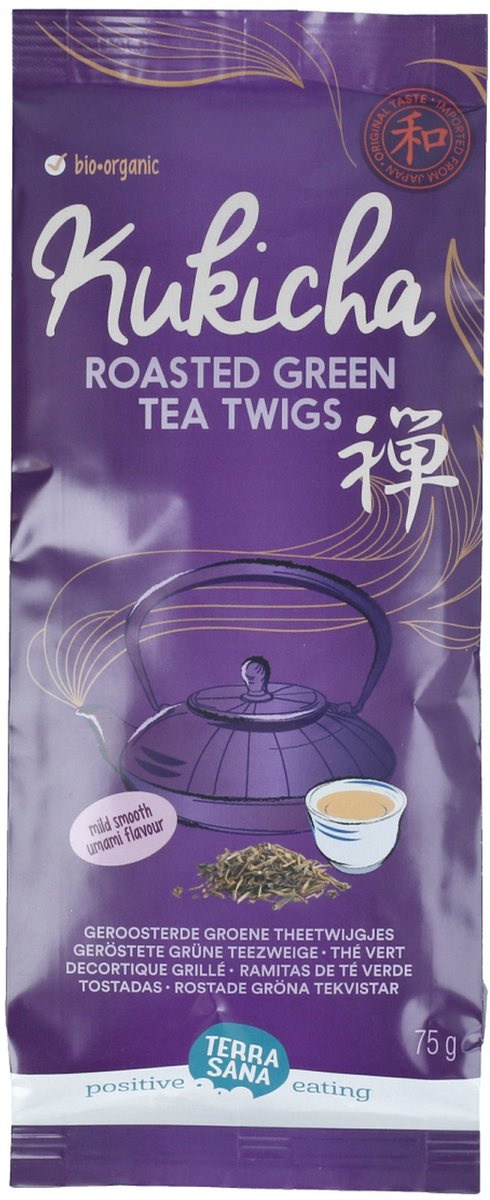 TerraSana Kukicha groene thee twijgen bio 75 Gram