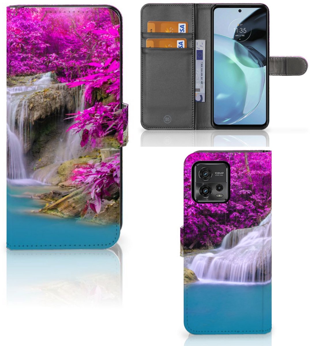 Motorola Moto G72 Flip Cover Waterval