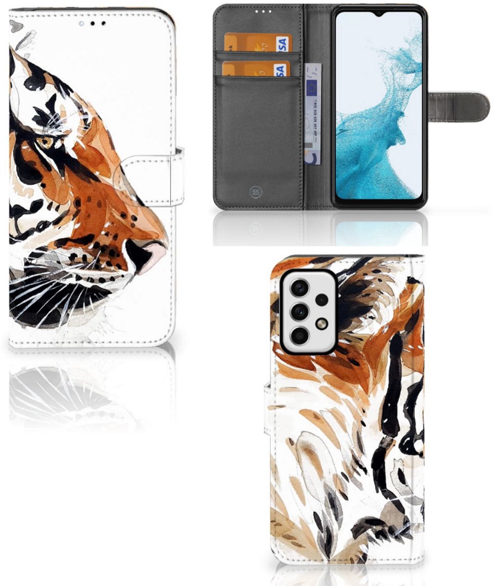 Hoesje Samsung Galaxy A23 Watercolor Tiger