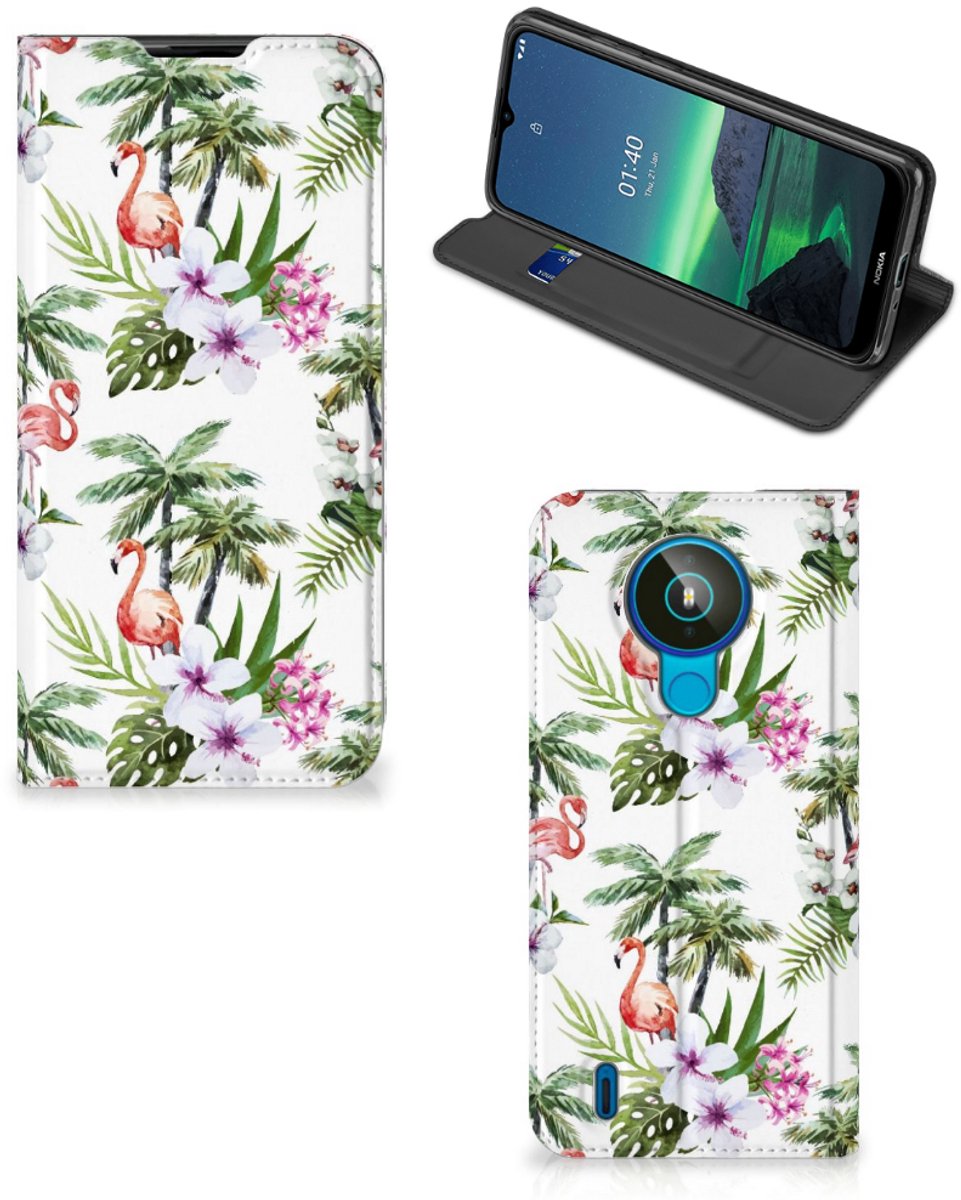 Nokia 1.4 Hoesje maken Flamingo Palms