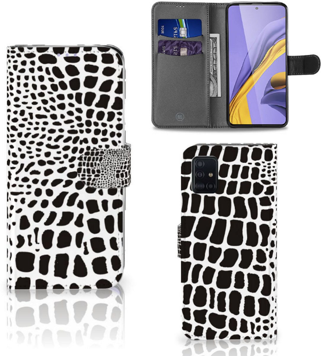 Samsung Galaxy A51 Telefoonhoesje met Pasjes Slangenprint