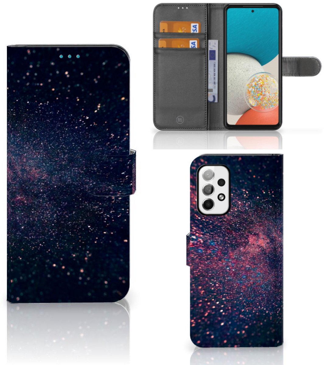 Samsung Galaxy A73 5G Book Case Stars