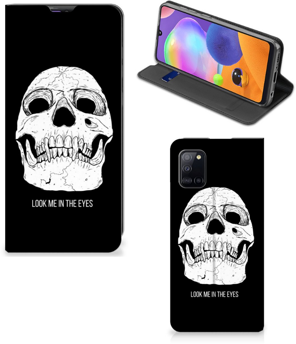 Mobiel BookCase Samsung Galaxy A31 Skull Eyes