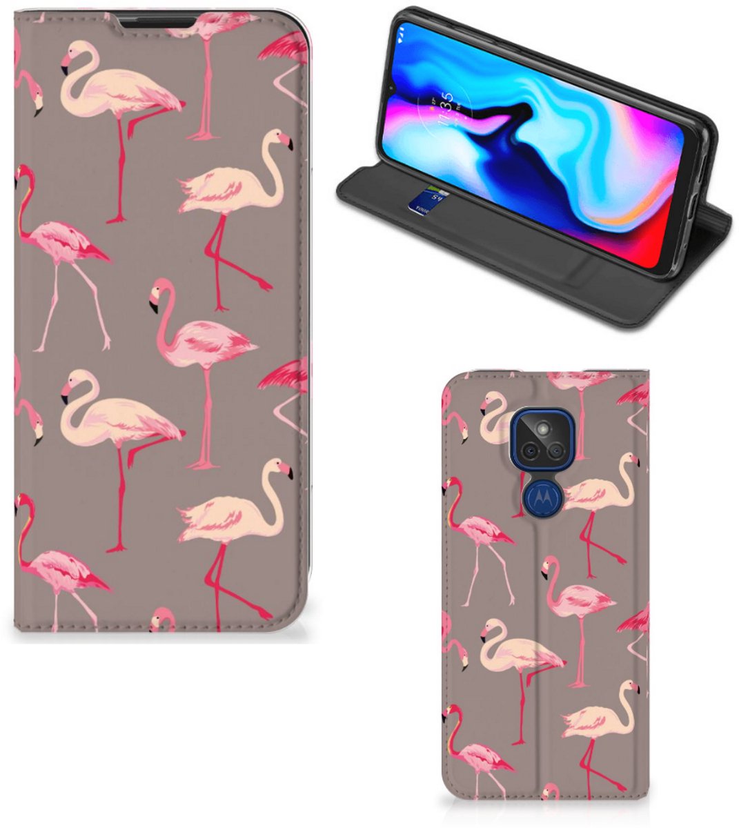 Motorola Moto G9 Play Hoesje maken Flamingo